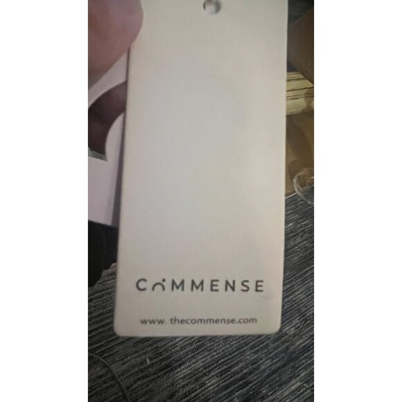 Commense Black Sheer Long-Sleeve Maxi Dress With Drape Neckline. Cow neck - Picture 6 of 6